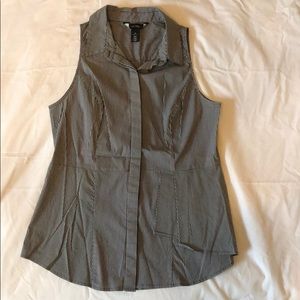 White House Black Market Striped sleeveless blouse